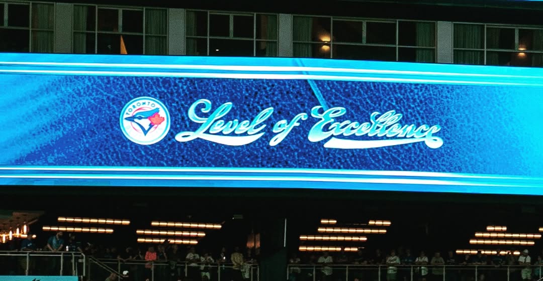 The Blue Jays Level of Excellence banner at Rogers Centre